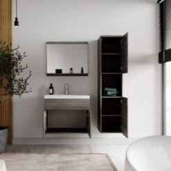 Badplaats Badkamermeubel Set Montreal 60 Cm X 35 Cm - Grijs Eiken - Badmeubel Met Spiegel En Zijkast 11 Badplaats Badkamermeubel Set Montreal 60 Cm X 35 Cm - Grijs Eiken - Badmeubel Met Spiegel En Zijkast -Badkamerartikelen Winkel 1200x1200 1805