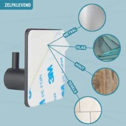 Vannons - Handdoekhaakjes - Zelfklevende Haakjes - Set Van 6 Haakjes - RVS - Zwart 17 Vannons - Handdoekhaakjes - Zelfklevende Haakjes - Set Van 6 Haakjes - RVS - Zwart -Badkamerartikelen Winkel 1200x1200 181