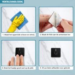 Vannons - Handdoekhaakjes - Zelfklevende Haakjes - Set Van 6 Haakjes - RVS - Zwart 18 Vannons - Handdoekhaakjes - Zelfklevende Haakjes - Set Van 6 Haakjes - RVS - Zwart -Badkamerartikelen Winkel 1200x1200 182