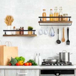 Zwevende Wandplank - 2 Stuks - 40cm - Handdoekhouder En 8 Haakjes - Badkamerplank Decoratieve Muur Opbergplanken Voor Badkamer Slaapkamer, Woonkamer, Keuken Plank 17 Zwevende Wandplank - 2 Stuks - 40cm - Handdoekhouder En 8 Haakjes - Badkamerplank Decoratieve Muur Opbergplanken Voor Badkamer Slaapkamer, Woonkamer, Keuken Plank -Badkamerartikelen Winkel 1200x1200 1831