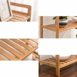 SensaHome Badkamerrek - Bamboe Design – Badkamerkast Met 5 Planken -Badkamerartikelen Winkel 1200x1200 1848