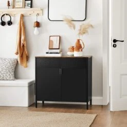 Songmics Opslagkabinet, Dubbel-deurs Vloerkast Met Magnetische Sluiting, Verstelbare Plank, Stalen Frame, Industriële Stijl, Ruimtebesparend, Rustiek Bruin En Zwart LSC102B01 11 Songmics Opslagkabinet, Dubbel-deurs Vloerkast Met Magnetische Sluiting, Verstelbare Plank, Stalen Frame, Industriële Stijl, Ruimtebesparend, Rustiek Bruin En Zwart LSC102B01 -Badkamerartikelen Winkel 1200x1200 1880