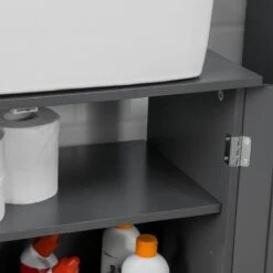 Mara Wastafel Onderkast - Badkamerkast - Wastafelmeubel - Badkamermeubel - Praktisch - Donkergrijs - MDF - 60 X 29 X 60 Cm -Badkamerartikelen Winkel 1200x1200 1915