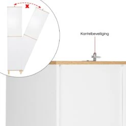 Kamyra® Scandinavisch Badkamermeubel - Badkamerkast, Wastafelmeubel, Opbergkast - Wit - 40x30x180 Cm - MDF -Badkamerartikelen Winkel 1200x1200 1938