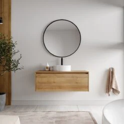 Badkamermeubel Jelsey 100 Cm Eiken - Met Waskom -Badkamerartikelen Winkel 1200x1200 1998