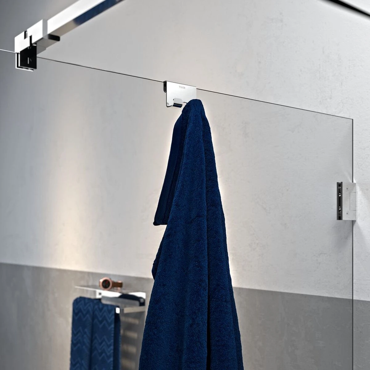 Tiger Caddy - Douchehaak - Glaspaneel Dikte 6-8 Mm - 3,5 X 7 X 5 Cm - Chroom 5 Tiger Caddy - Douchehaak - Glaspaneel Dikte 6-8 Mm - 3,5 X 7 X 5 Cm - Chroom - Afbeelding 5