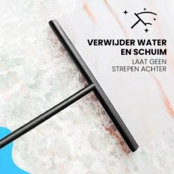 Vloertrekker Met Steel - Vloerwisser Voor In Badkamer - Watertrekker Douche - Douchewisser Zwart -Badkamerartikelen Winkel 1200x1200 254