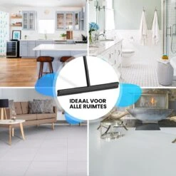 Vloertrekker Met Steel - Vloerwisser Voor In Badkamer - Watertrekker Douche - Douchewisser Zwart -Badkamerartikelen Winkel 1200x1200 256