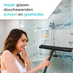 Minismus Extra Brede Douchewisser Met Magneethouder Ophangsysteem Ophanghaak - 33 Cm Breed - Zwart -Badkamerartikelen Winkel 1200x1200 263