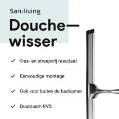 Douchewisser Met Ophanghaak En 2 Extra Strips - Raamwisser Voor Douche - Raamtrekker Chroom -Badkamerartikelen Winkel 1200x1200 270