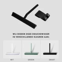 Douchewisser Zwart Met Ophangsysteem- Badkamer Accessoires- Raamwisser- Trekker Douche- Silicone- 21cm X 16cm -Badkamerartikelen Winkel 1200x1200 285