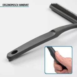 Vannons - Douchewisser Zwart - Douche Trekker Met Zelfklevende Ophanghaak - Met Borstel - Siliconen - Zwart -Badkamerartikelen Winkel 1200x1200 295