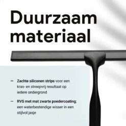 Douchewisser Met Ophanghaak En 2 Extra Strips - Raamwisser Voor Douche - Raamtrekker Zwart -Badkamerartikelen Winkel 1200x1200 300
