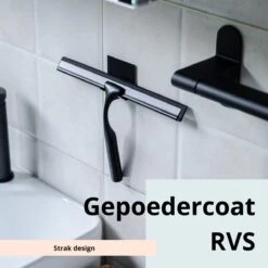 Douchewisser Met Ophanghaak En 2 Extra Strips - Raamwisser Voor Douche - Raamtrekker Zwart -Badkamerartikelen Winkel 1200x1200 303