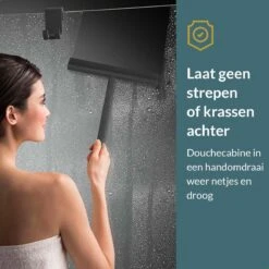 Seaside Originals Luxe Douchewisser Zwart Met Ophangsysteem En Opbergzakje - Raamwisser - Douchetrekker - Raamtrekker - Antislip - Badkamer Accessoires -Badkamerartikelen Winkel 1200x1200 318