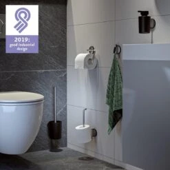 Tiger Tune - Toiletborstel Met Houder - RVS Geborsteld / Zwart -Badkamerartikelen Winkel 1200x1200 333