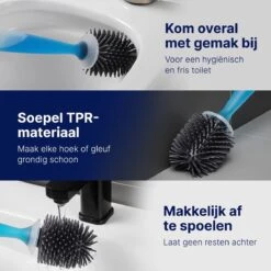 Mdxl® Siliconen WC Borstel Met Zeepdispenser - Hervulbaar - Vrijstaand Of Hangend - Sneldrogend, Hygiënisch & Antibacteriële Werking - Zonder Boren - Toilet Brush - Toiletborstel Houder - Lekbak 12 Mdxl® Siliconen WC Borstel Met Zeepdispenser - Hervulbaar - Vrijstaand Of Hangend - Sneldrogend, Hygiënisch & Antibacteriële Werking - Zonder Boren - Toilet Brush - Toiletborstel Houder - Lekbak -Badkamerartikelen Winkel 1200x1200 346