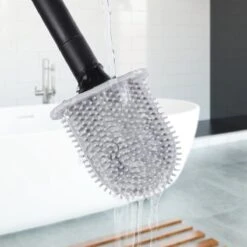 WC Borstel – Siliconen – Zwart – WC Borstel Met Houder – Vrijstaand – Hangend – WC Borstel En Houder – WC Borstel Zwart -Badkamerartikelen Winkel 1200x1200 370