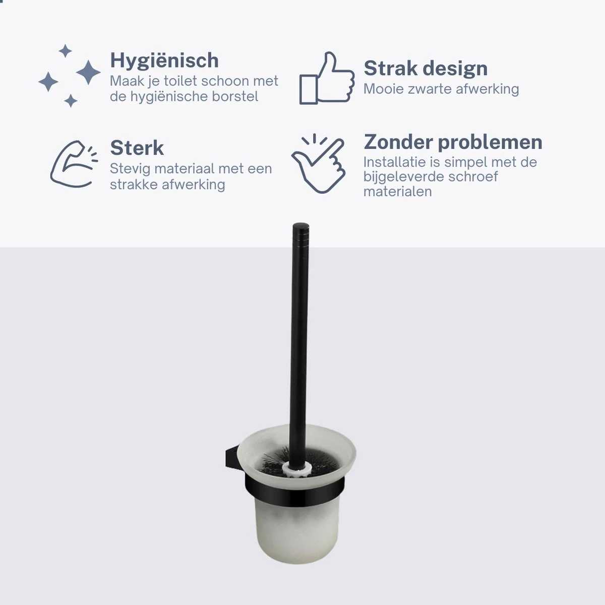 Homeson WC Borstel Houder - WC-borstel Houder - WC Borstel - Toiletborstel - Toiletborstel Houder - Toilet Borstel Houder - WC Borstel Met Houder - WC Borstel Zwart - WC Borstel Muur - WC Borstel Houder Hangend 2 Homeson WC Borstel Houder - WC-borstel Houder - WC Borstel - Toiletborstel - Toiletborstel Houder - Toilet Borstel Houder - WC Borstel Met Houder - WC Borstel Zwart - WC Borstel Muur - WC Borstel Houder Hangend - Afbeelding 2