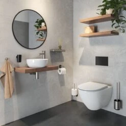 Tiger Cooper - Toiletborstel Met Houder - RVS Geborsteld / Zwart -Badkamerartikelen Winkel 1200x1200 401