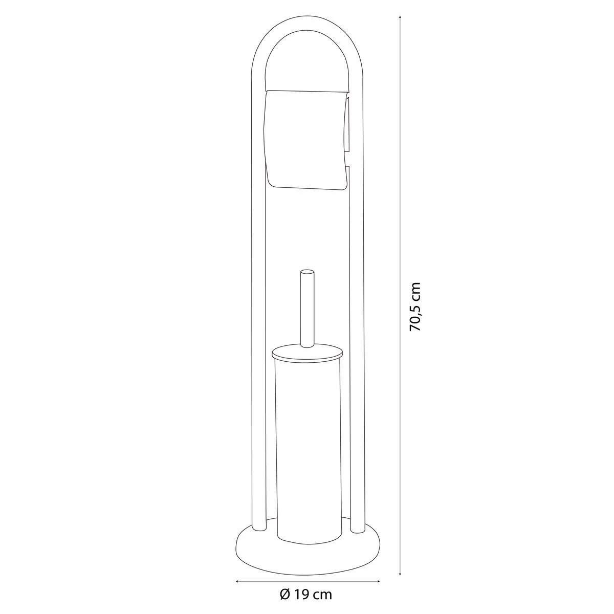 Sealskin Acero Toiletbutler Vrijstaand - Toiletborstel Met Houder - Toiletrolhouder Met Klep - Zwart 4 Sealskin Acero Toiletbutler Vrijstaand - Toiletborstel Met Houder - Toiletrolhouder Met Klep - Zwart - Afbeelding 4