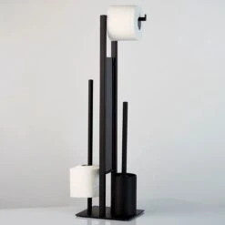 WENKO Toiletbutler Rivalta Zwart - Toiletborstel Met Houder, Toiletrolhouder En Reserverolhouder 32 WENKO Toiletbutler Rivalta Zwart - Toiletborstel Met Houder, Toiletrolhouder En Reserverolhouder -Badkamerartikelen Winkel 1200x1200 449