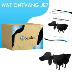 Sanics Reserverolhouder Vrijstaand - Hangend - Wandhouder - Hond - Zwart - Dier -Badkamerartikelen Winkel 1200x1200 476