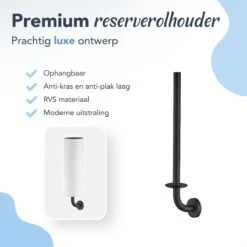 SODEAL Luxe Reserverolhouder Zwart - Reserverolhouder Hangend - Toiletrolhouder Zwart - Wc Rolhouder Zwart -Badkamerartikelen Winkel 1200x1200 482