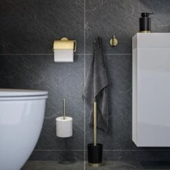 Tiger Tune - Reserverolhouder - Messing Geborsteld / Zwart -Badkamerartikelen Winkel 1200x1200 492