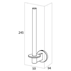 Tiger Noon Reserverolhouder - Zwart -Badkamerartikelen Winkel 1200x1200 498