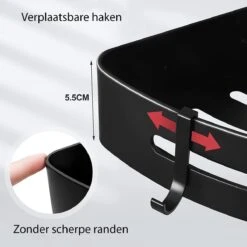 Sens Design Doucherekjes Set Van 3 - Doucherek Zonder Boren - Zwart -Badkamerartikelen Winkel 1200x1200 539