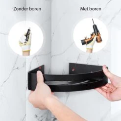 Sens Design Doucherekjes Set Van 3 - Doucherek Zonder Boren - Zwart -Badkamerartikelen Winkel 1200x1200 540