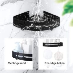 Sens Design Doucherekjes Set Van 3 - Doucherek Zonder Boren - Zwart -Badkamerartikelen Winkel 1200x1200 542