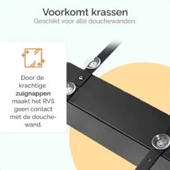 Goliving Doucherek - Doucherek Zonder Boren - Hangend Doucherek - RVS - Twee Laags - Zwart -Badkamerartikelen Winkel 1200x1200 580