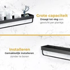 Merkloos Doucherek Zonder Boren 2x 30 Cm – Doucherek – Doucherek Hangend – Badkamerrek – Zonder Boren – IP68 Waterdicht – 4KG Draagkracht – Zwart RVS 21 Merkloos Doucherek Zonder Boren 2x 30 Cm – Doucherek – Doucherek Hangend – Badkamerrek – Zonder Boren – IP68 Waterdicht – 4KG Draagkracht – Zwart RVS -Badkamerartikelen Winkel 1200x1200 585