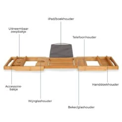 LifeGoods Badplank - Uitschuifbaar - Voor In Bad - 74.5 Tot 108.5 Cm - Met Houder - Hout 14 LifeGoods Badplank - Uitschuifbaar - Voor In Bad - 74.5 Tot 108.5 Cm - Met Houder - Hout -Badkamerartikelen Winkel 1200x1200 648