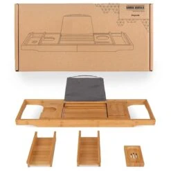 LifeGoods Badplank - Uitschuifbaar - Voor In Bad - 74.5 Tot 108.5 Cm - Met Houder - Hout 16 LifeGoods Badplank - Uitschuifbaar - Voor In Bad - 74.5 Tot 108.5 Cm - Met Houder - Hout -Badkamerartikelen Winkel 1200x1200 650