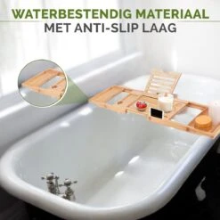 Krexs - Badplank – Badbrug - Badplank Voor In Bad – Badrekje - Badtafel - Badkuip Plank - Bamboe Badplank -Badkamerartikelen Winkel 1200x1200 658