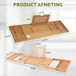 Krexs - Badplank – Badbrug - Badplank Voor In Bad – Badrekje - Badtafel - Badkuip Plank - Bamboe Badplank -Badkamerartikelen Winkel 1200x1200 660