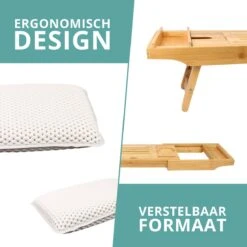 Regno Badplank Voor In Bad - Met Badkussen - Uitschuifbaar En Waterbestendig Badrek - IPad En Glashouder -Badkamerartikelen Winkel 1200x1200 690