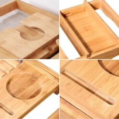 SWILIX ® Badplank - Uitschuifbaar - Voor In Bad - 71 Tot 108 Cm - Met Houder - Hout -Badkamerartikelen Winkel 1200x1200 705