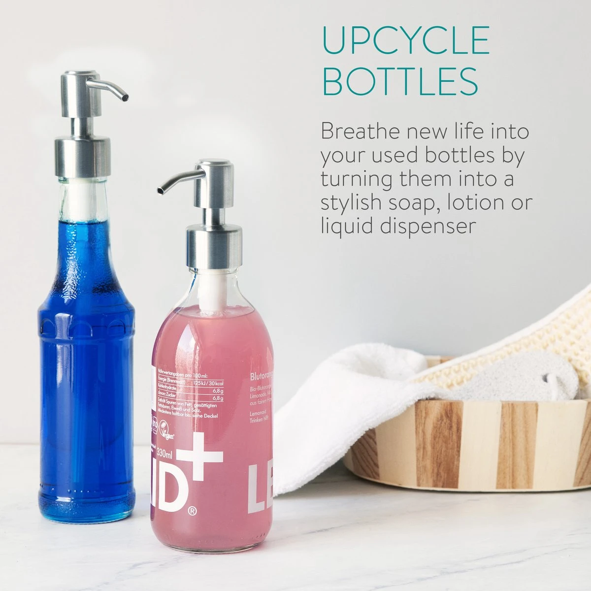 Navaris Roestvrijstalen Zeepdispenserkop Set X2 - Opschroefbare Pompkop Voor Flessen - 22-24 Mm Mondstuk Voor Vloeistof, Lotion - Zilverkleurig 4 Navaris Roestvrijstalen Zeepdispenserkop Set X2 - Opschroefbare Pompkop Voor Flessen - 22-24 Mm Mondstuk Voor Vloeistof, Lotion - Zilverkleurig - Afbeelding 4