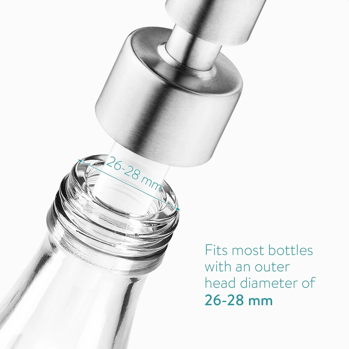 Navaris Roestvrijstalen Zeepdispenserkop Set X2 - Opschroefbare Pompkop Voor Flessen - 22-24 Mm Mondstuk Voor Vloeistof, Lotion - Zilverkleurig 5 Navaris Roestvrijstalen Zeepdispenserkop Set X2 - Opschroefbare Pompkop Voor Flessen - 22-24 Mm Mondstuk Voor Vloeistof, Lotion - Zilverkleurig - Afbeelding 5