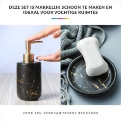 Badkamer Accessoires Set – Tandenborstelhouder –Zeeppompje Zeepbakje – Keramiek Met Marmer Design – Zwart 9 Badkamer Accessoires Set – Tandenborstelhouder –Zeeppompje Zeepbakje – Keramiek Met Marmer Design – Zwart -Badkamerartikelen Winkel 1200x1200 784