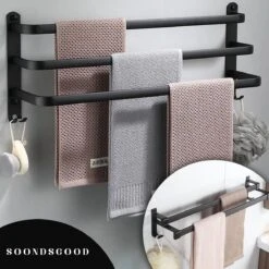 Merkloos Soondsgood Luxe 3 Laags Handdoekrek - Zelfklevend Of Boren - Zwart - Eenvoudige Installatie - Badkamer - Handdoekenrek - Handdoekhouder - 30x14x25cm 13 Merkloos Soondsgood Luxe 3 Laags Handdoekrek - Zelfklevend Of Boren - Zwart - Eenvoudige Installatie - Badkamer - Handdoekenrek - Handdoekhouder - 30x14x25cm -Badkamerartikelen Winkel 1200x1200 795