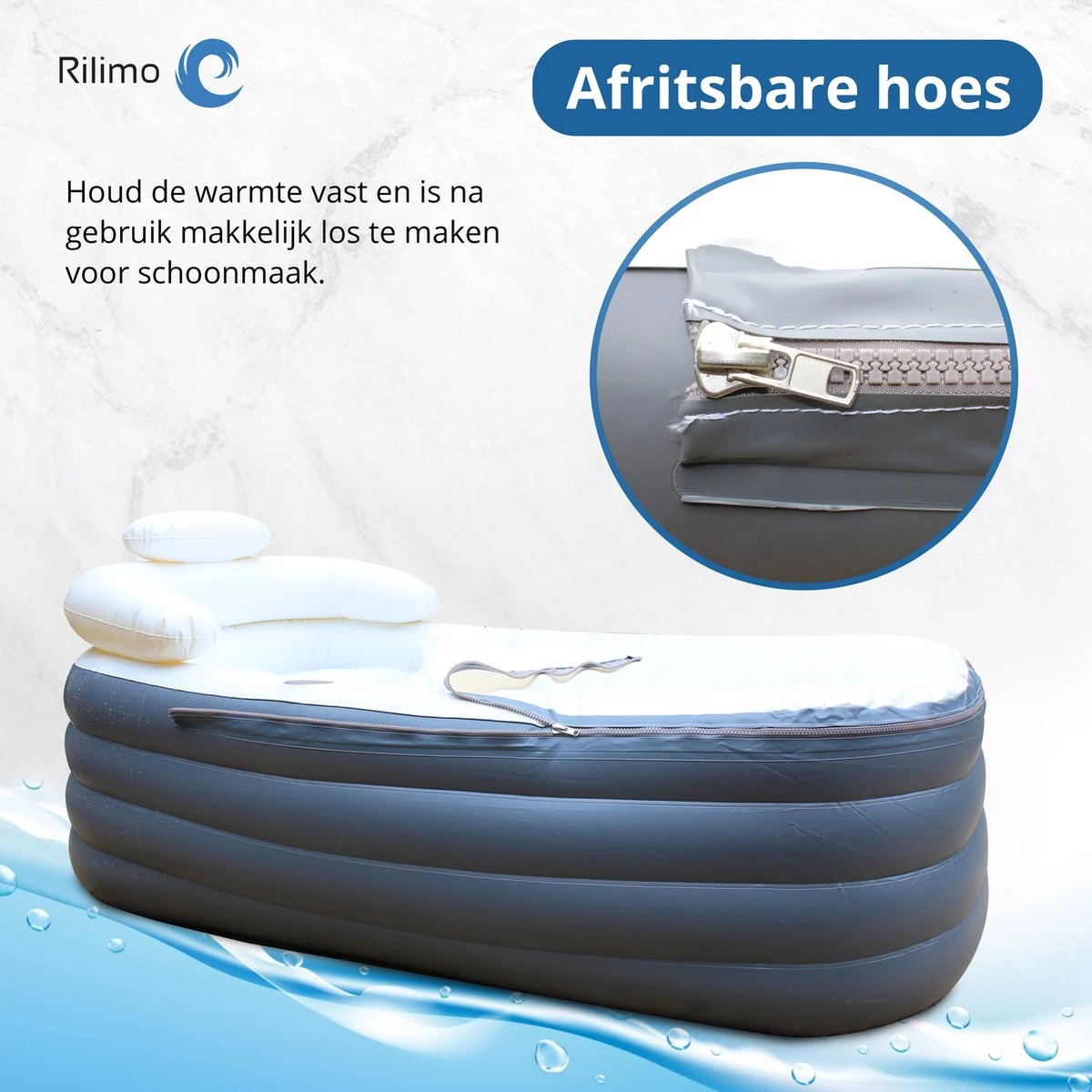 Opblaasbaar Bad Ligbad Zitbad Volwassenen - Ijsbad Badkuip Opblaasbad - Opvouwbaar Bad Opblaas Bad Antraciet 2 Opblaasbaar Bad Ligbad Zitbad Volwassenen - Ijsbad Badkuip Opblaasbad - Opvouwbaar Bad Opblaas Bad Antraciet - Afbeelding 2