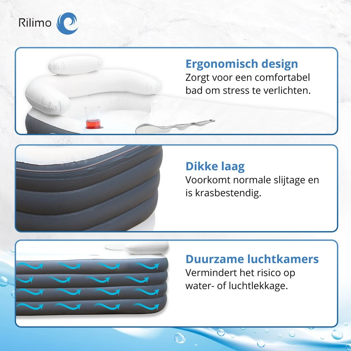Opblaasbaar Bad Ligbad Zitbad Volwassenen - Ijsbad Badkuip Opblaasbad - Opvouwbaar Bad Opblaas Bad Antraciet 5 Opblaasbaar Bad Ligbad Zitbad Volwassenen - Ijsbad Badkuip Opblaasbad - Opvouwbaar Bad Opblaas Bad Antraciet - Afbeelding 5