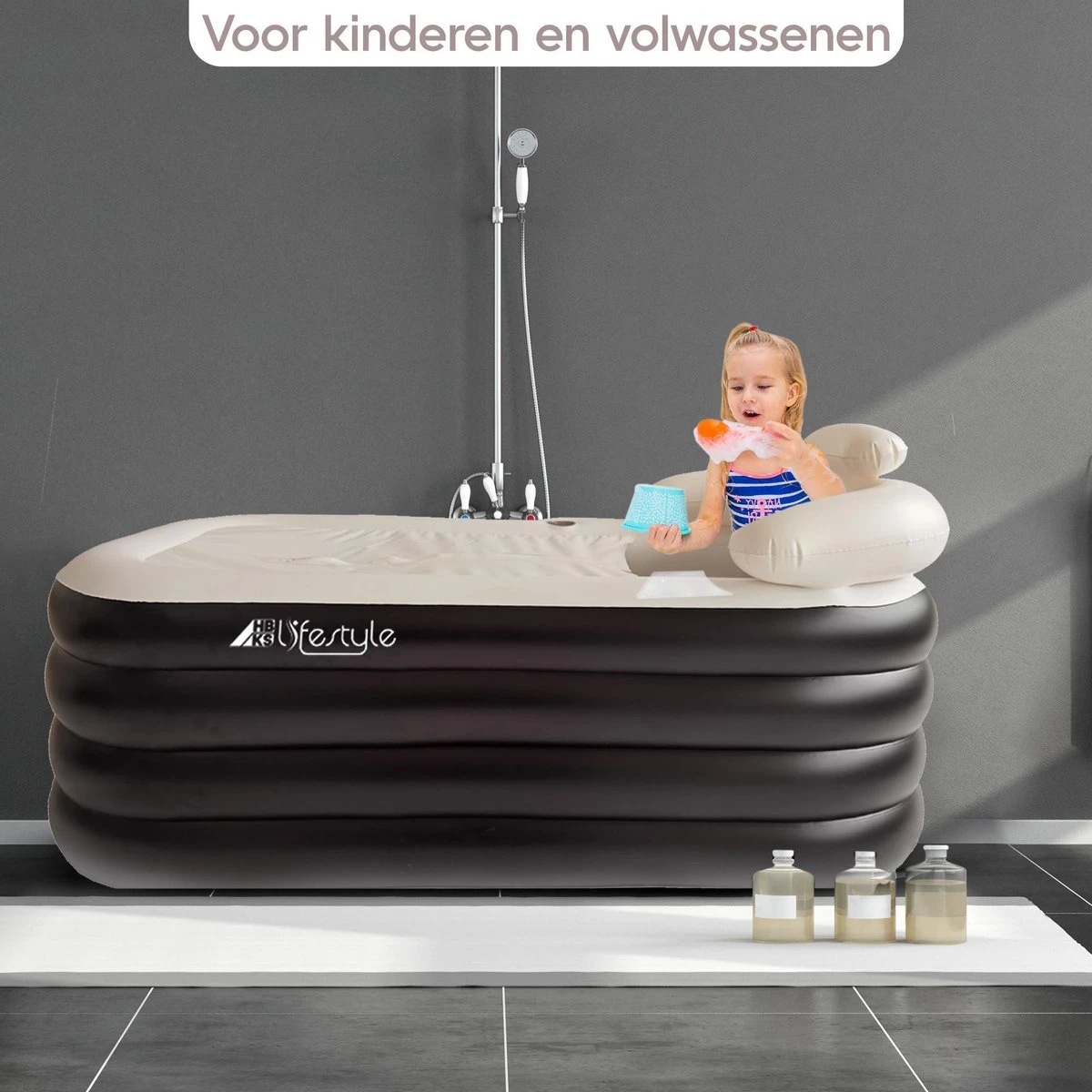 HBKS Lifestyle Bad – Opblaasbaar Ligbad – Bath Bucket – Zitbad Voor Volwassenen - Ijsbad Wim Hof Methode - Badkuip – Ice Bath – Zwart 2 HBKS Lifestyle Bad – Opblaasbaar Ligbad – Bath Bucket – Zitbad Voor Volwassenen - Ijsbad Wim Hof Methode - Badkuip – Ice Bath – Zwart - Afbeelding 2