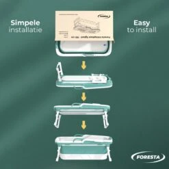 Foresta Ligbad Volwassenen - Inklapbaar Bad 143cm XL - Blauw -Badkamerartikelen Winkel 1200x1200 862