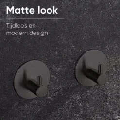 Merkloos Handdoekhaakjes Set Zelfklevend Handdoekhouders Voor Badkamer En Keuken - 4 Stuks - RVS Mat Zwart 8 Merkloos Handdoekhaakjes Set Zelfklevend Handdoekhouders Voor Badkamer En Keuken - 4 Stuks - RVS Mat Zwart -Badkamerartikelen Winkel 1200x1200 87